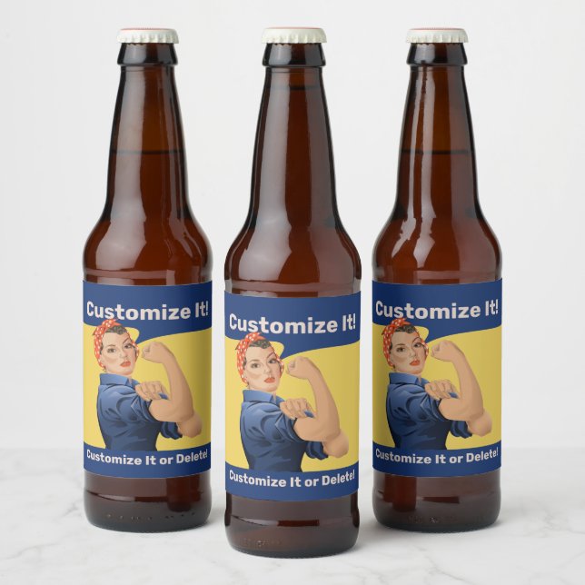 Etiqueta Para Botella De Cerveza Rosie the Riveter (Botellas)