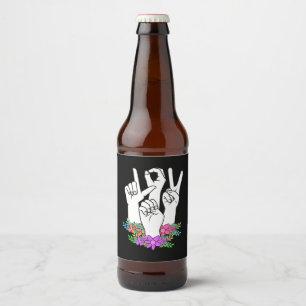 Etiqueta Para Botella De Cerveza Rótulo de mano del profesor ASL