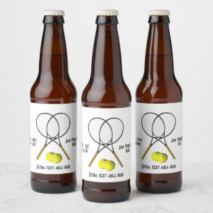 Etiqueta Para Botella De Cerveza Rótulos de tenis 3 áreas de texto Etiqueta de bote
