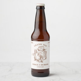 Etiqueta Para Botella De Cerveza Rústica granja de rancho occidental Barn Cowboy Gr