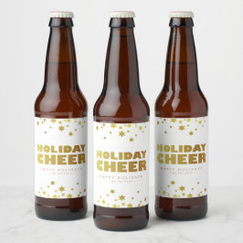Etiqueta Para Botella De Cerveza Saludos feriados | Navidades divertidos blanco y o