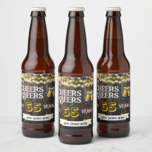 Saludos y Cervezas por 65 Años Cumpleaños Rústico