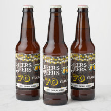 Saludos y Cervezas por 70 Años Cumpleaños Rústico