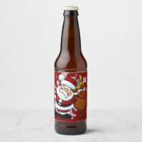 Santa y su botella favorita de cerveza Personaliza