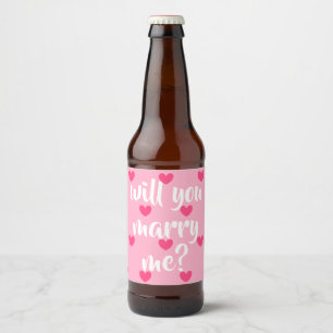 Etiqueta Para Botella De Cerveza ¿se casará conmigo con mi etiqueta de cerveza?