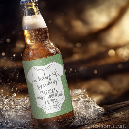 Etiqueta Para Botella De Cerveza Se está preparando un bebé — Ducha de parejas - Ve