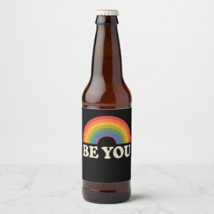 Etiqueta Para Botella De Cerveza Sea usted Gay Lesbian Orgullo LGBTQ Aliado Rainbow