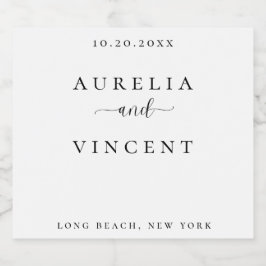 Etiqueta Para Botella De Cerveza Sello de vino Boda elegante y elegante