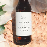 Sencillo Monograma Minimalista Boho Boda