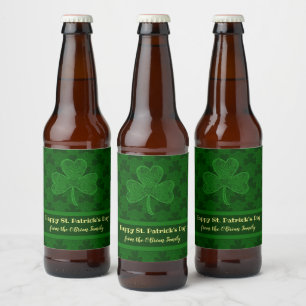 Etiqueta Para Botella De Cerveza Shamrock