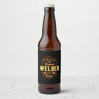 Etiqueta Para Botella De Cerveza Soldador De Confianza Y Genuino