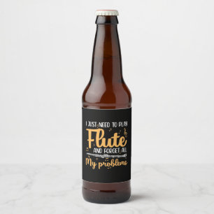 Etiqueta Para Botella De Cerveza Solo Necesito Jugar A La Flauta
