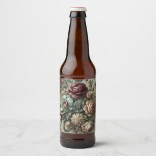 Etiqueta Para Botella De Cerveza Spellhound - Cojín decorativo barroco floral gótic