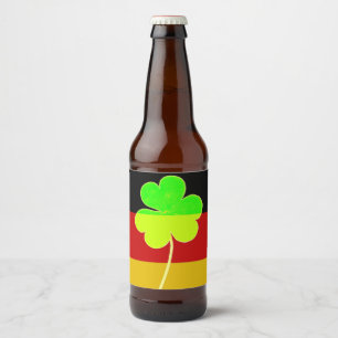 Etiqueta Para Botella De Cerveza St Patrick Irlandés Shamrock Bandera Alemana Funny