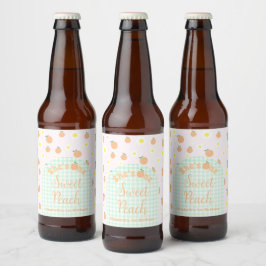 Etiqueta Para Botella De Cerveza Sweet Peach 1º cumpleaños