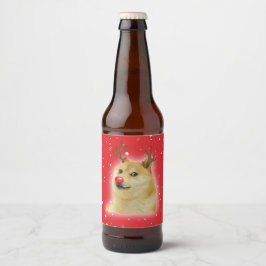 Etiqueta Para Botella De Cerveza Tarjeta de meme de Navidad de perro Dogright Doggo