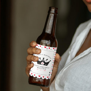 Etiqueta Para Botella De Cerveza Tarjeta de póquer del Casino del Rey de las Espada