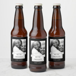 Etiqueta Para Botella De Cerveza Tarjeta fotográfica Compromiso Etiqueta de cer