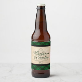 Etiqueta Para Botella De Cerveza Tartan Celta