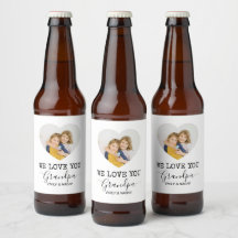 Te Amamos Abuelo | Etiqueta del frasco de cerveza 