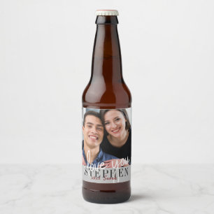 Etiqueta Para Botella De Cerveza Te quiero El día de San Valentín.