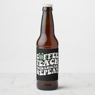 Etiqueta Para Botella De Cerveza Teach Shenanigans Repeat Disco Ball Teacher
