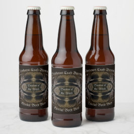 ETIQUETA PARA BOTELLA DE CERVEZA TEMPORADA DE LA BRAZA