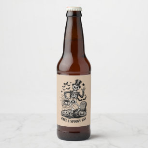 Etiqueta Para Botella De Cerveza Tener un escrúpulo de bruja de Halloween en el día