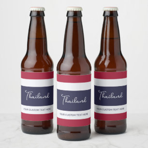 Etiqueta Para Botella De Cerveza Texto personalizado colores de Tailandia
