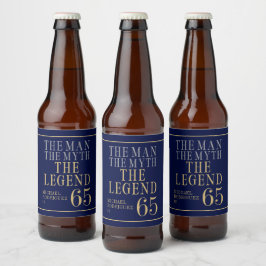 Etiqueta Para Botella De Cerveza The Man The Myth The Legend 65th Birthday