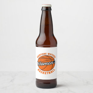 Etiqueta Para Botella De Cerveza Todos ven el clásico de deportes femeninos