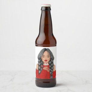 Etiqueta Para Botella De Cerveza Tomar chocolate caliente en invierno en el laborat