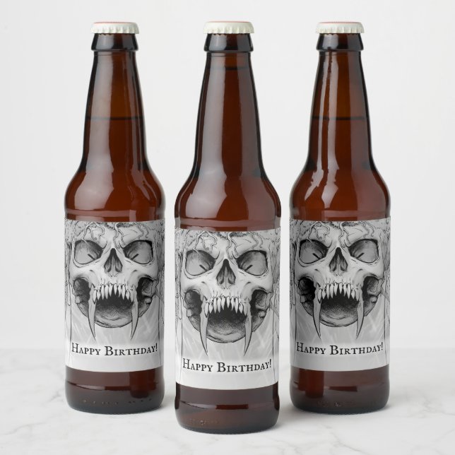 Etiqueta Para Botella De Cerveza Tormenta de muerte Metalizado (Botellas)