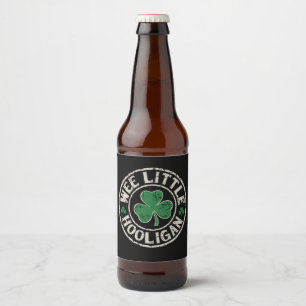 Etiqueta Para Botella De Cerveza Trébol Pequeño Granuja Día de San Patricio