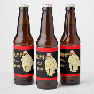 ETIQUETA PARA BOTELLA DE CERVEZA TRUMP