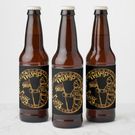 ETIQUETA PARA BOTELLA DE CERVEZA TRUMP 2024