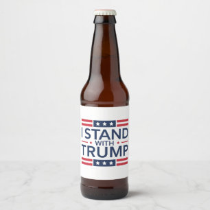 Etiqueta Para Botella De Cerveza Trump 2024 Me apoyo en Trump Apoyo al Presidente