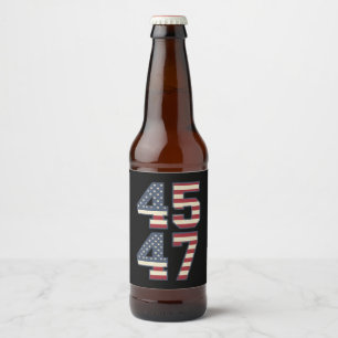Etiqueta Para Botella De Cerveza Trump 2024 Presidente 45 47 America USA Vintage