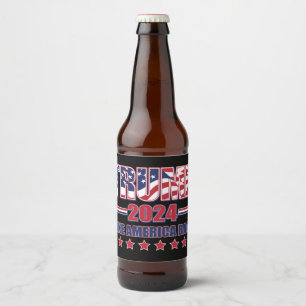 Etiqueta Para Botella De Cerveza Trump 2024 recupere a Estados Unidos