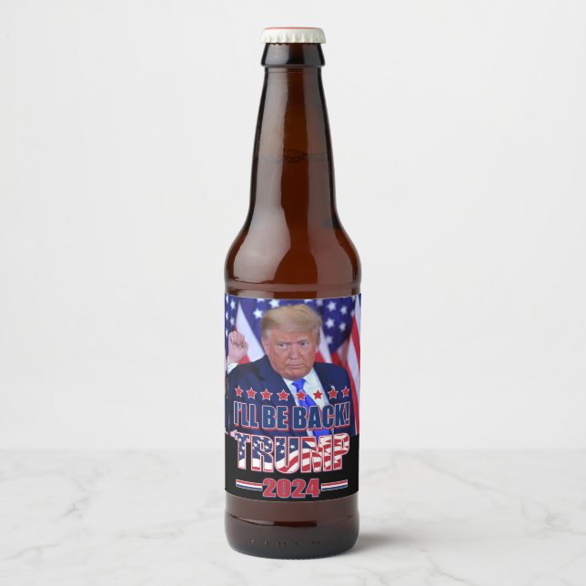 Etiqueta Para Botella De Cerveza Trump 2024 regresará (Anverso)