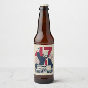 Etiqueta Para Botella De Cerveza Trump Ganó De Nuevo Elección 2024 Presidente 47