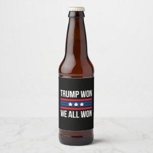 Etiqueta Para Botella De Cerveza Trump Ganó Todos Ganamos 2024 Bandera Estados Unid
