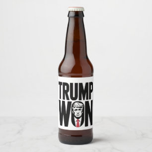 Etiqueta Para Botella De Cerveza Trump Ganó Trump Vance Elección Presidente Discurs