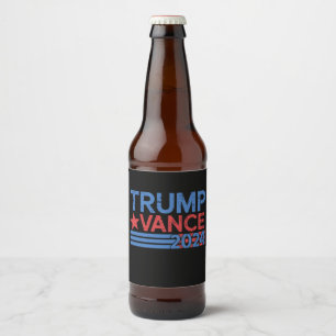 Etiqueta Para Botella De Cerveza Trump Vance 2024 Presidente 47 EE. UU. Vintage