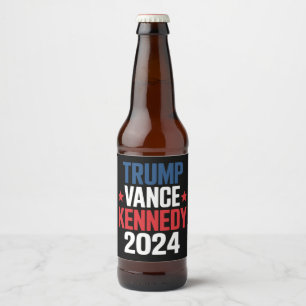 Etiqueta Para Botella De Cerveza Trump Vance Kennedy Presidente Elección 2024