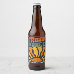 Etiqueta Para Botella De Cerveza Trump vota por un futuro mejor para el retro boho
