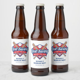 Etiqueta Para Botella De Cerveza Último swing antes de la fiesta de soltero de béis