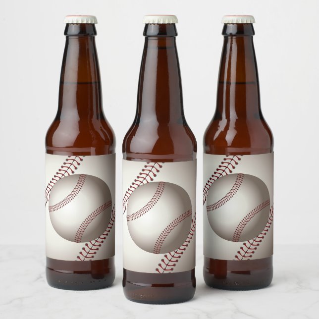 Etiqueta Para Botella De Cerveza Un diseño de una base o una bola blanda (Botellas)