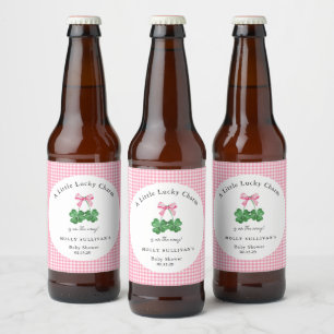 Etiqueta Para Botella De Cerveza Un poco de encanto Shamrock Baby Shower