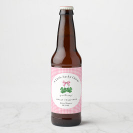Etiqueta Para Botella De Cerveza Un poco de encanto Shamrock Baby Shower